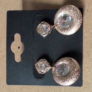 Elegant 14K Gold Plated and Cubic Zirconia Earrings